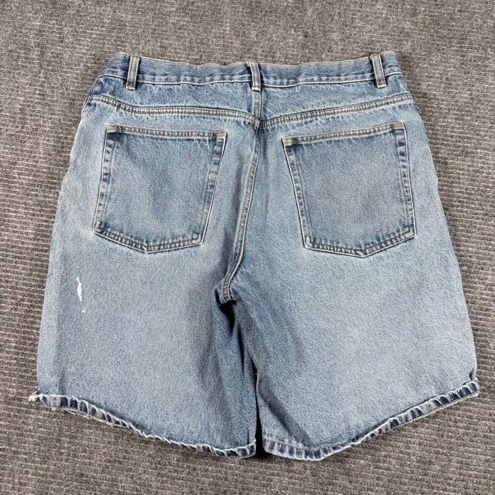 Vtg Route 66 Denim Shorts Mens 36 Blue Fair Distressed Light Wash Y2K 2008